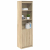 Komoda Sonoma Oak 50x35x180 cm Drewno klejone