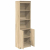 Komoda Sonoma Oak 50x35x180 cm Drewno klejone