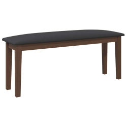 Ławka 110 cm Brązowa lite drewno guma