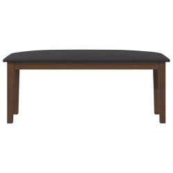 Ławka 110 cm Brązowa lite drewno guma