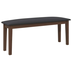 Ławka 110 cm Brązowa lite drewno guma