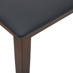 Ławka 110 cm Brązowa lite drewno guma