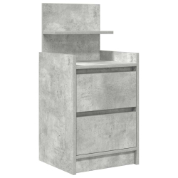 Szafka nocna z 2 szufladami Betonowa szarość 38x34x80 cm