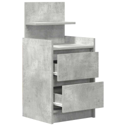 Szafka nocna z 2 szufladami Betonowa szarość 38x34x80 cm