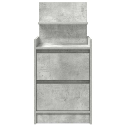 Szafka nocna z 2 szufladami Betonowa szarość 38x34x80 cm