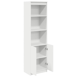 Komoda biała 50x35x180 cm Drewno klejone