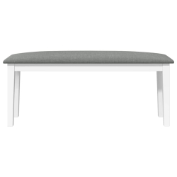 Ławka 110 cm Biała lite drewno guma