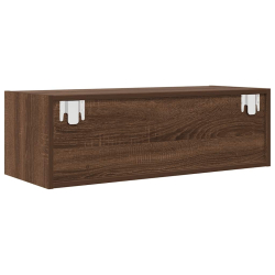 Szafki RTV 2 szt. Brązowy dąb 80x31x25,5 cm Drewno klejone