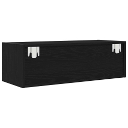Szafki RTV 2 szt. Dąb czarny 80x31x25,5 cm Drewno klejone