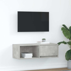 Szafka RTV Betonowa Szara 80x31x25,5 cm Drewno klejone