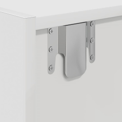 Szafki pod TV 2 szt. Białe 80x31x25,5 cm Drewno klejone