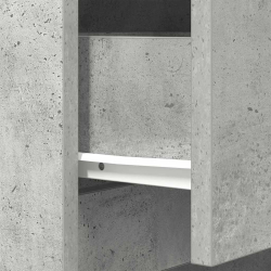 Szafka nocna Beton Szary 39x35x125 cm Drewno klejone