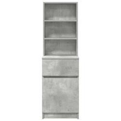 Szafka nocna Beton Szary 39x35x125 cm Drewno klejone