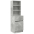 Szafka nocna Beton Szary 39x35x125 cm Drewno klejone