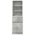Szafka nocna Beton Szary 39x35x125 cm Drewno klejone