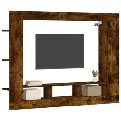 Szafka pod telewizor, przydymiony dąb, 152x22x113 cm