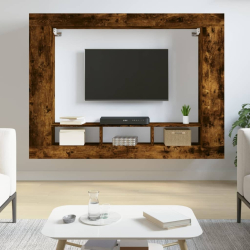 Szafka pod telewizor, przydymiony dąb, 152x22x113 cm