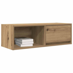 Szafka RTV Artisan Oak 80x31x25,5 cm Drewno klejone