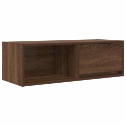 Szafka RTV Brązowy Dąb 80x31x25,5 cm Drewno klejone