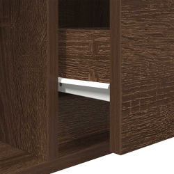 Szafka RTV Brązowy Dąb 80x31x25,5 cm Drewno klejone