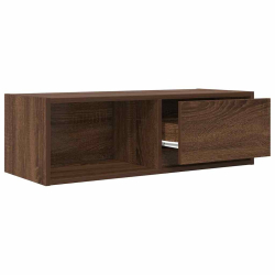 Szafka RTV Brązowy Dąb 80x31x25,5 cm Drewno klejone