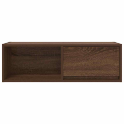Szafka RTV Brązowy Dąb 80x31x25,5 cm Drewno klejone