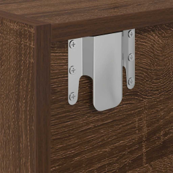 Szafka RTV Brązowy Dąb 80x31x25,5 cm Drewno klejone