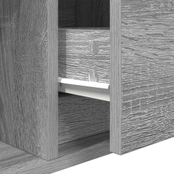 Szafka RTV Szara Sonoma 80x31x25,5 cm Drewno klejone