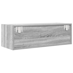 Szafka RTV Szara Sonoma 80x31x25,5 cm Drewno klejone