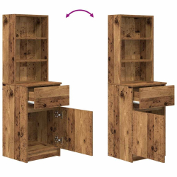 Szafka nocna Stare drewno 39x35x125 cm Drewno klejone