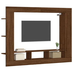 Szafka pod telewizor, brązowy dąb, 152x22x113 cm