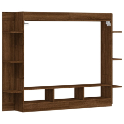 Szafka pod telewizor, brązowy dąb, 152x22x113 cm