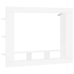 Szafka pod TV, biała, 152x22x113 cm, materiał drewnopochodny