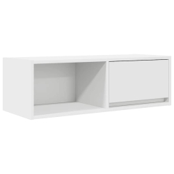 Szafka RTV Biała 80x31x25,5 cm Drewno klejone