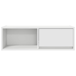 Szafka RTV Biała 80x31x25,5 cm Drewno klejone
