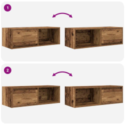 Szafka RTV Stare drewno 80x31x25,5 cm Drewno klejone