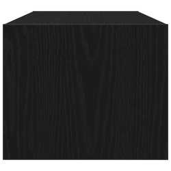 Szafka RTV Czarny Dąb 80x31x25,5 cm Drewno klejone