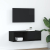 Szafka RTV Czarny Dąb 80x31x25,5 cm Drewno klejone