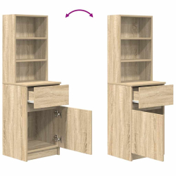Szafka nocna Sonoma Oak 39x35x125 cm Drewno klejone