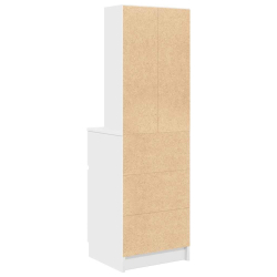 Szafka nocna Biała 39x35x125 cm Drewno klejone