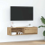 Szafka RTV Artisan Oak 100x31x25,5 cm Drewno klejone