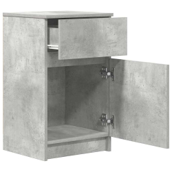 Szafki nocne 2 szt. Beton Szary 39x35x65 cm Drewno klejone