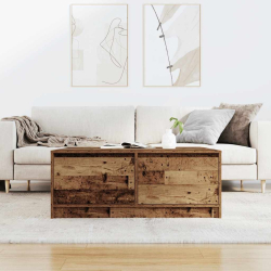 Stolik kawowy z szufladami Stare drewno 100x100x40 cm