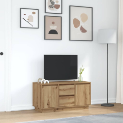 Szafka RTV z oświetleniem LED Dąb Artisan 100x41x50 cm