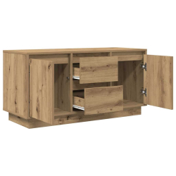 Szafka RTV z oświetleniem LED Dąb Artisan 100x41x50 cm
