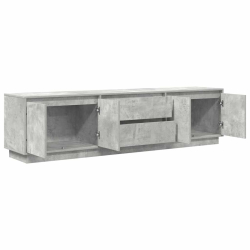 Szafka RTV z oświetleniem LED Beton Szary 193,5x41x50 cm