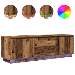 Szafka RTV z oświetleniem LED Stare drewno 160,5x41x50 cm