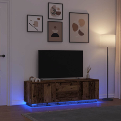 Szafka RTV z oświetleniem LED Stare drewno 160,5x41x50 cm