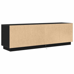 Szafka RTV z oświetleniem LED Czarny Dąb 160,5x41x50 cm