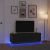Szafka RTV z oświetleniem LED Czarny Dąb 160,5x41x50 cm